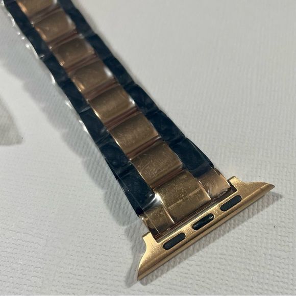 Posh Tech Two Tone Stainless Steel/Enamel Rose Gold Apple Watch Band - 42mm - Picture 3 of 8